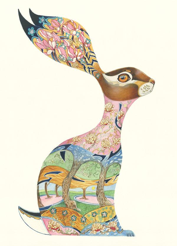 Pink Hare  - Print - The DM Collection